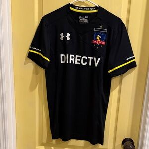 Under Armour Black Soccer Jersey with Yellow Trim